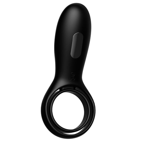 BDStyle 10 Functions Vibrating Cock Ring with Double Ring - Vibrating Cock Rings