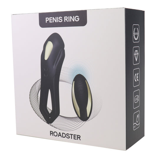 BDStyle Roadster Dual Silicone Testis Vibrating Penis Ring - Vibrating Cock Rings