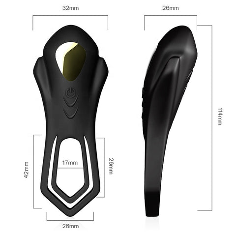 BDStyle Roadster Dual Silicone Testis Vibrating Penis Ring - Vibrating Cock Rings