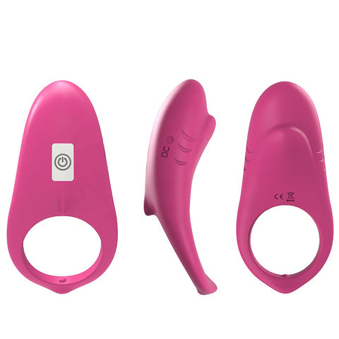 BDStyle Shark Remote Control Silicone Cock Ring - Vibrating Cock Rings
