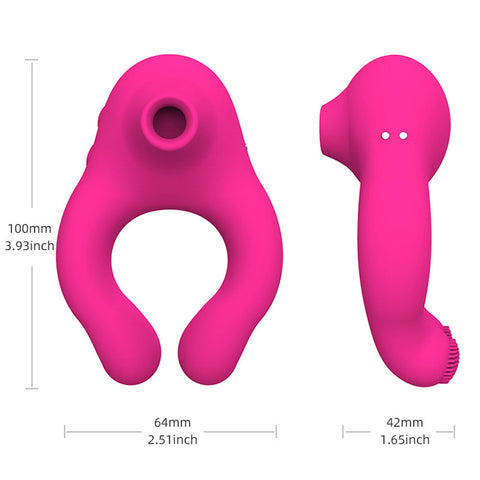 BDStyle 10 Functions Vibrating Suction Cock Ring - Vibrating Cock Rings