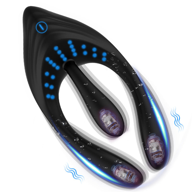 BDStyle Love Triangle Vibrating Cock Ring With 3 Motor Vibrating Cock Rings