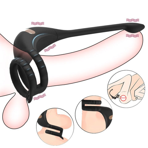 BDStyle Multi Function Wireless Dragon Knight Male Cock Ring With Tail - Vibrating Cock Rings