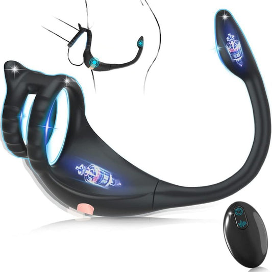 BDStyle Multi Function Wireless Dragon Knight Male Cock Ring With Tail - Vibrating Cock Rings