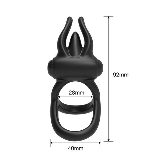 BDStyle Multi Functions Cock Ring With Vibrating Clit Stimulator - Vibrating Cock Rings