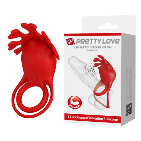 Pretty Love Ruben 7 Functions Vibrating Penis Ring - Vibrating Cock Rings