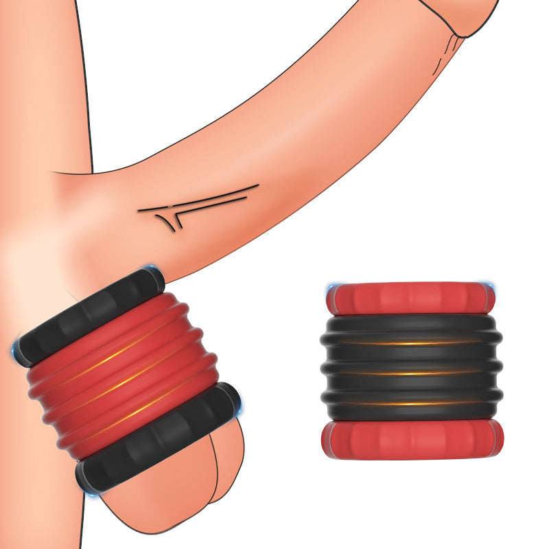 BDStyle Male Scrotum Testicle Squeeze Cock Rings Stretchy Cock Rings