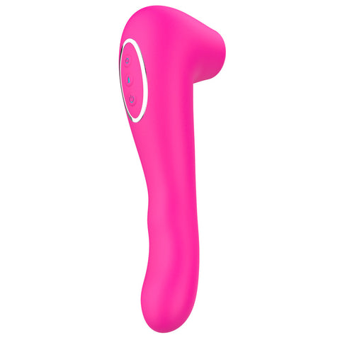 BDStyle Double Head Clitoral Suction Vibrator Rose - Clit Ticklers and Pulsators