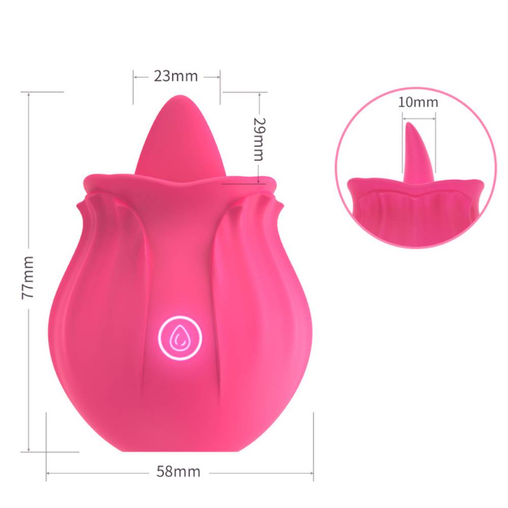 BDStyle 7 Functions Flower Tongue Vibrator Finger and Tongue Vibrators