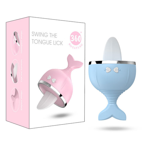 BDStyle Whale Clit Licking Vibrator Blue - Clit Ticklers and Pulsators