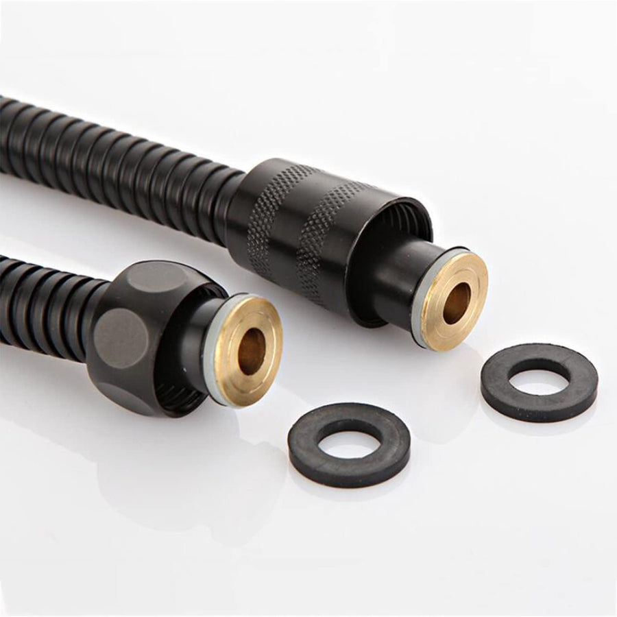 BDStyle Stainless Steel Kink Free Shower Hose Black - Enemas and Douches
