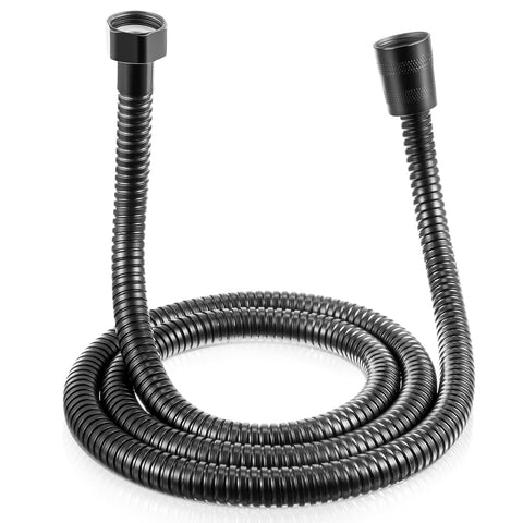 BDStyle Stainless Steel Kink Free Shower Hose Black - Enemas and Douches