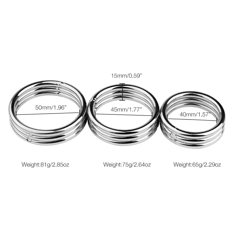 BDStyle Echo Stainless Steel Mens Cock Ring Steel Cock Rings