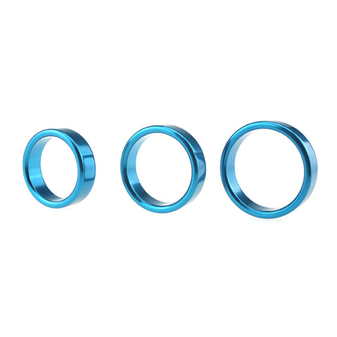 BDStyle Colorful Erection Enhancer Aluminum Cock Ring Large - Steel Cock Rings