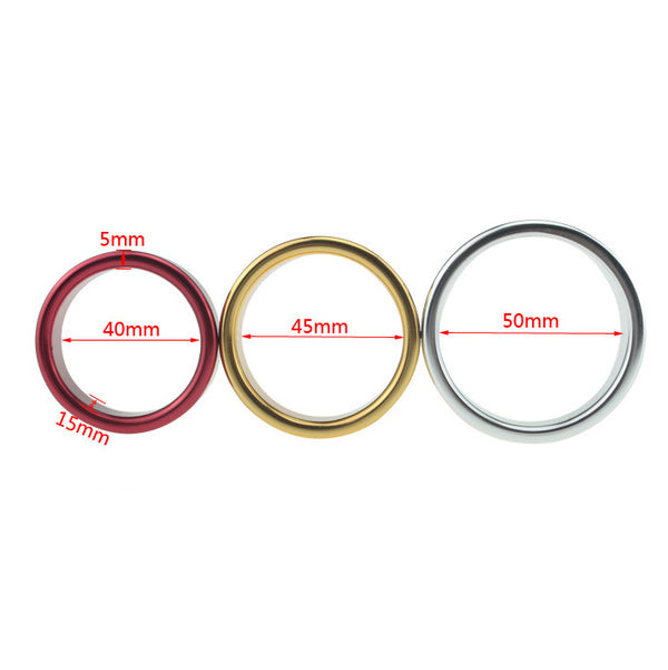 BDStyle Colorful Aluminum Erection Enhancer Cock Ring Small Steel Cock Rings