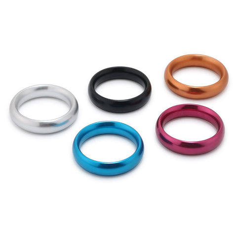 BDStyle Aluminum Round Erection Enhancer Cock Ring Medium - Steel Cock Rings