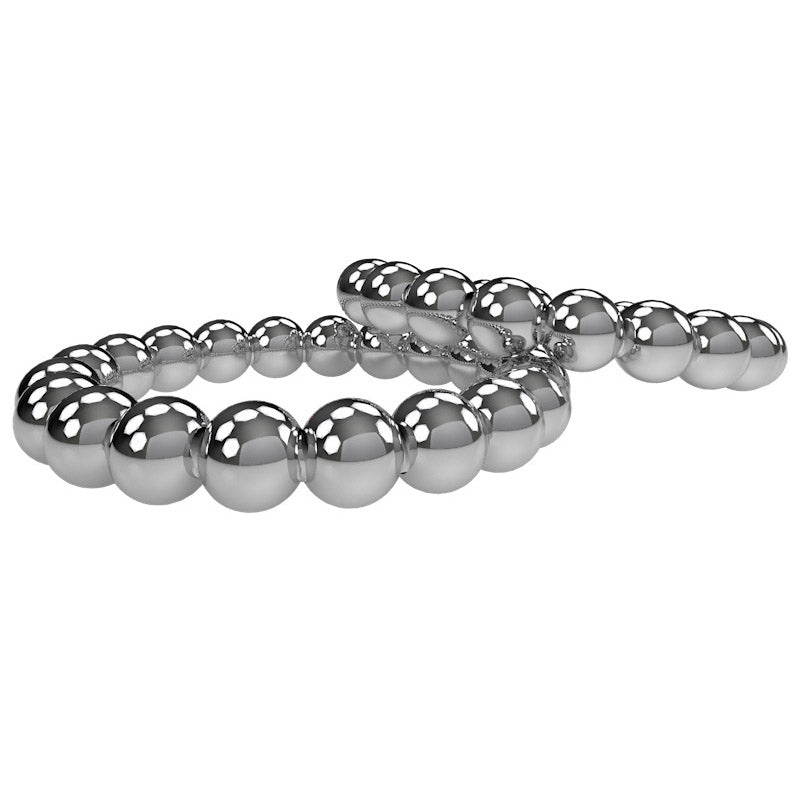 BDStyle Meridian Stainless Steel Mens Beaded Cock Rings Steel Cock Rings