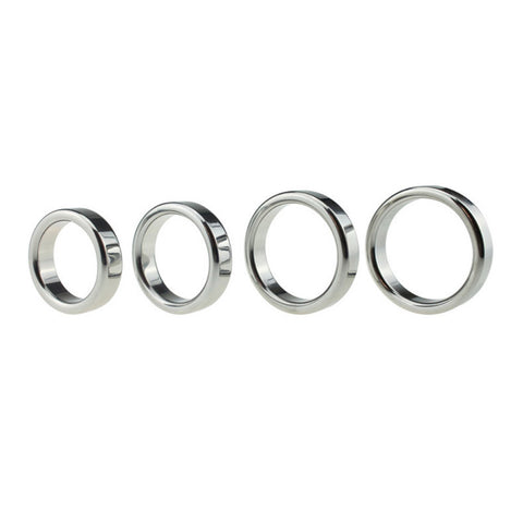 BDStyle Chrome Stainless Steel Mens Cock Ring 1.5cm Height - Steel Cock Rings