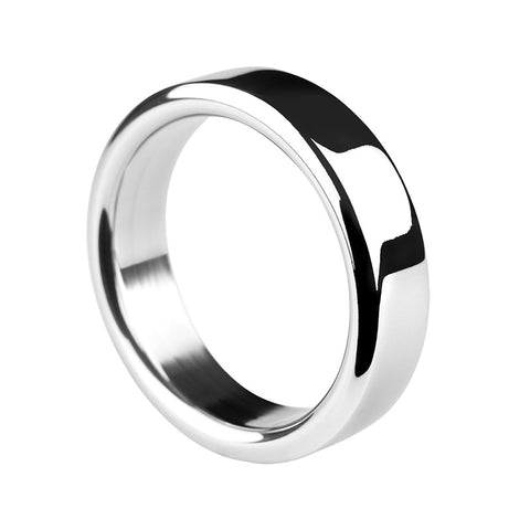 BDStyle Chrome Stainless Steel Mens Cock Ring 1.5cm Height - Steel Cock Rings