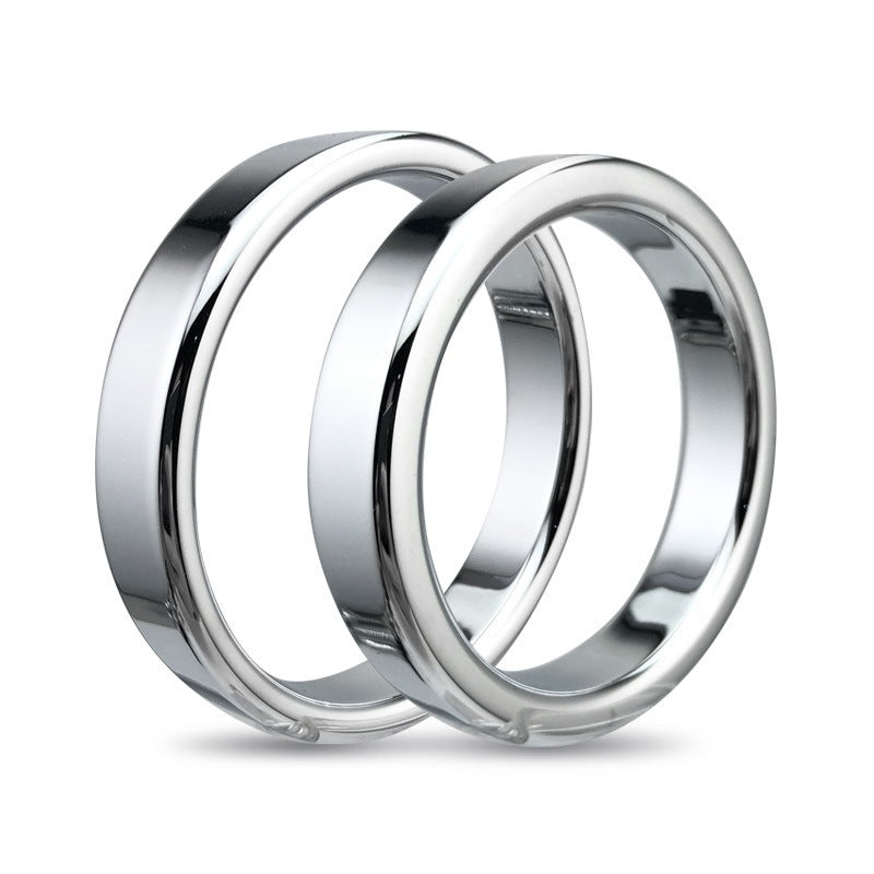 BDStyle Chrome Stainless Steel Mens Cock Ring 1.2cm Height Steel Cock Rings