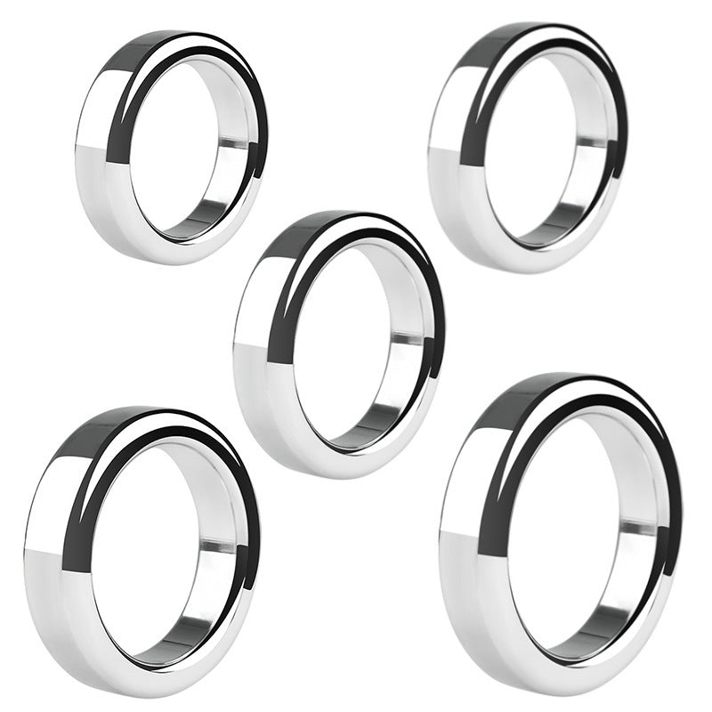 BDStyle Chrome Stainless Steel Mens Cock Ring 1.2cm Height Steel Cock Rings