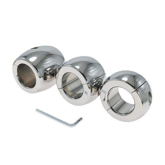 Oval Ball Steel Stretcher Weights - Screw Ball and Cock Toys