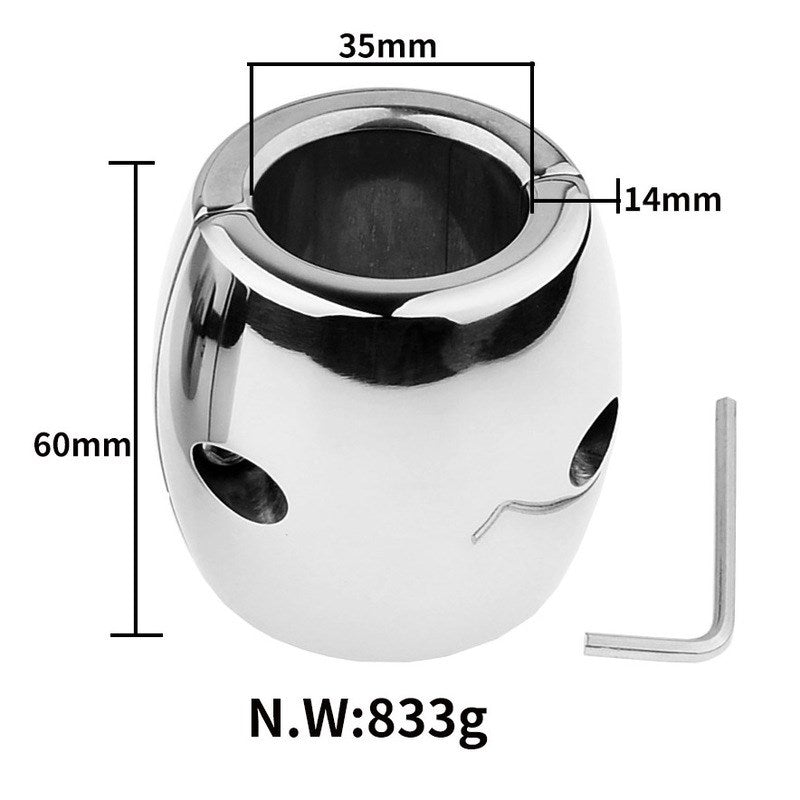 Oval Ball Steel Stretcher Weights - Screw Large Ball and Cock Toys