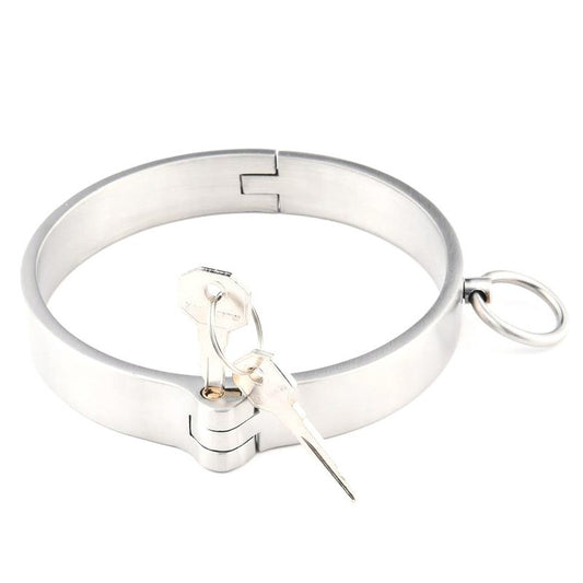 Cross Lock Neck Collar - Steel Sex Toys