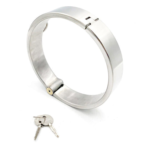 Cross Lock Neck Collar - Steel Sex Toys