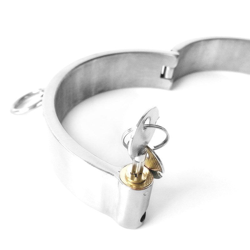 Cross Lock Neck Collar Steel Sex Toys