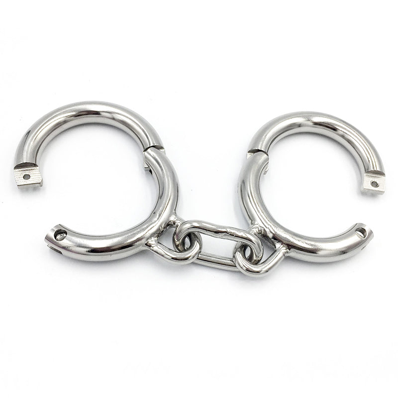 BDStyle Heavy Duty BDSM Play Metal Wrist Cuffs Only with Chain Cuffs And Restraints