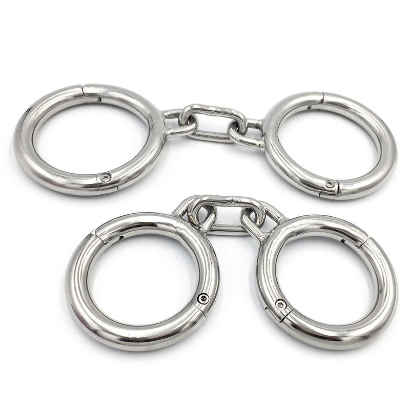 BDStyle Heavy Duty BDSM Play Metal Wrist Cuffs Only with Chain Cuffs And Restraints
