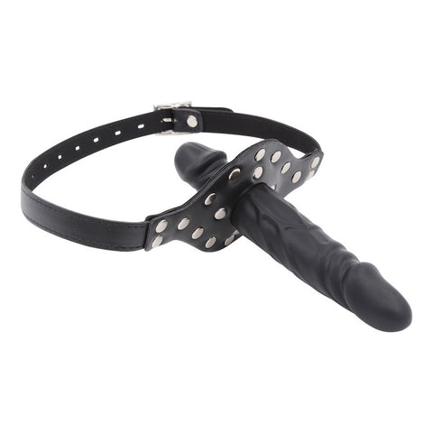 Double Penis Gag Black - Bondage Gags and Bits