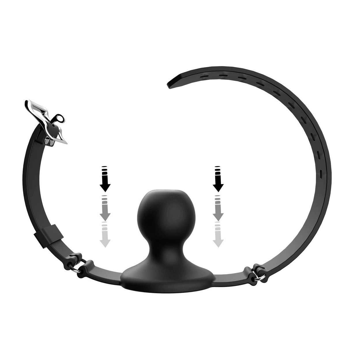 BDStyle Silicone Harness Hollow Bondage Ball Gag Bondage Gags and Bits