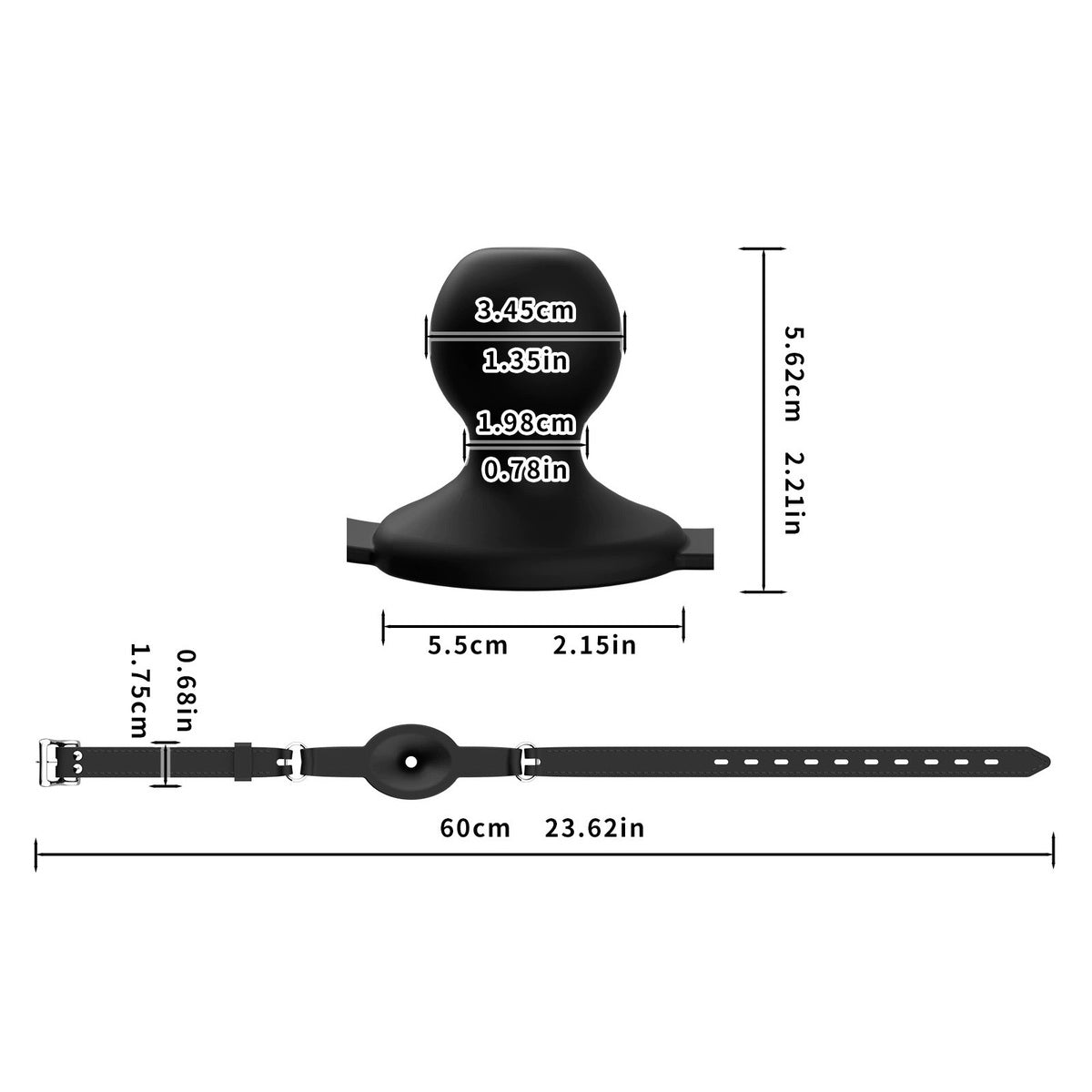 BDStyle Silicone Harness Hollow Bondage Ball Gag Bondage Gags and Bits