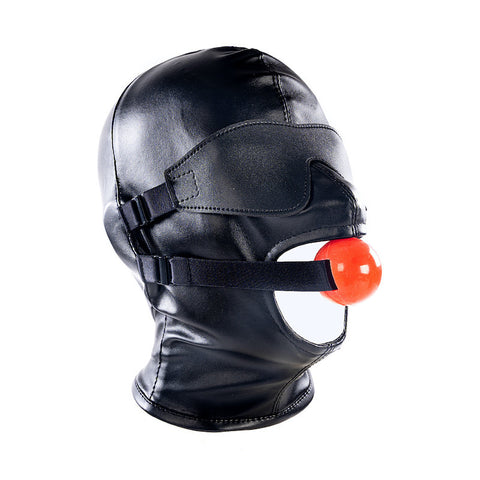BDStyle BDSM Play Hood With Blindfold And Mouth Gag Male - Bondage Hoods