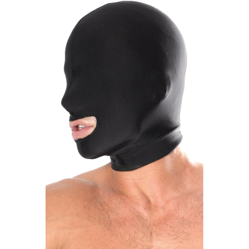 Fantasy Spandex Open Mouth Hood Bondage Hoods
