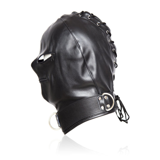 Basic Zipper Hood With O-Ring Collar - Bondage Hoods