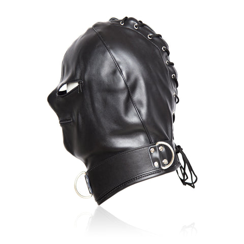 Basic Zipper Hood With O-Ring Collar - Bondage Hoods