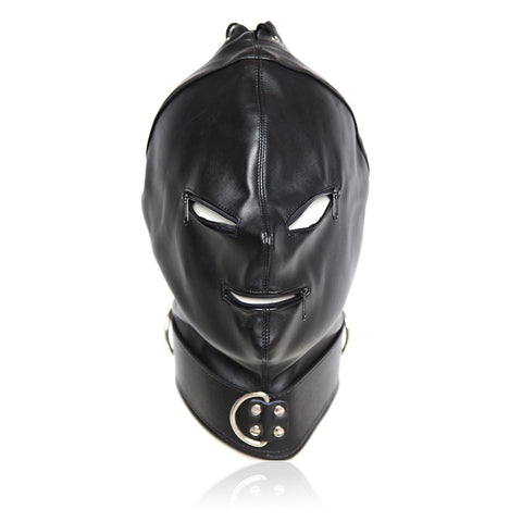 Basic Zipper Hood With O-Ring Collar - Bondage Hoods
