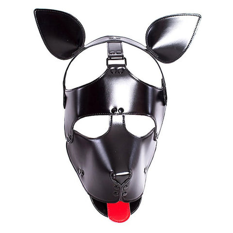 BDStyle Vegan Leather Padded BDSM Play Dog Mask - Bondage Hoods