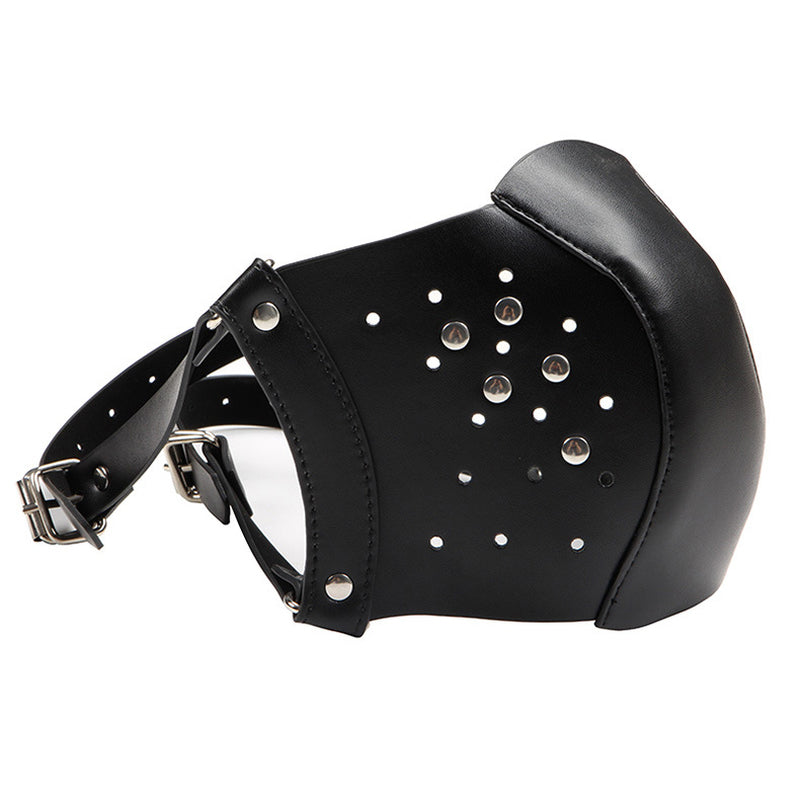 BDStyle Punk Face Mask With Hole Bondage Hoods