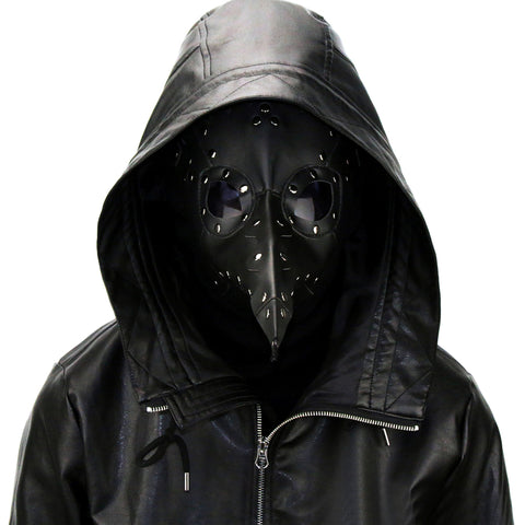 BDStyle Black Plague Doctor Mask Gothic Long Nose Bird Beak - Masks And Blindfolds