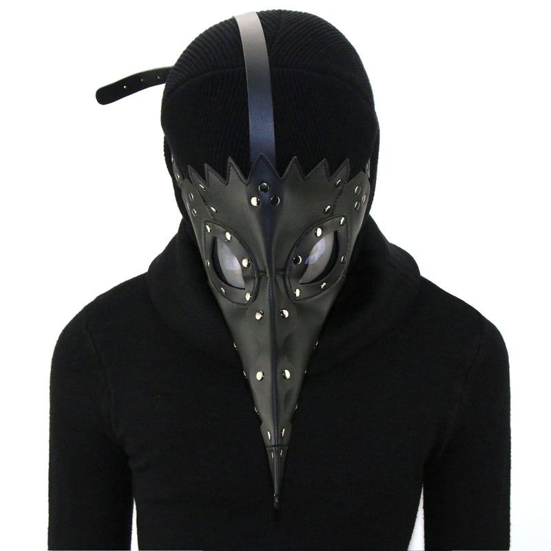 BDStyle Black Plague Doctor Mask Gothic Long Nose Bird Beak Masks And Blindfolds