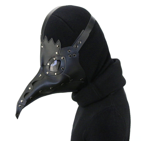 BDStyle Black Plague Doctor Mask Gothic Long Nose Bird Beak - Masks And Blindfolds