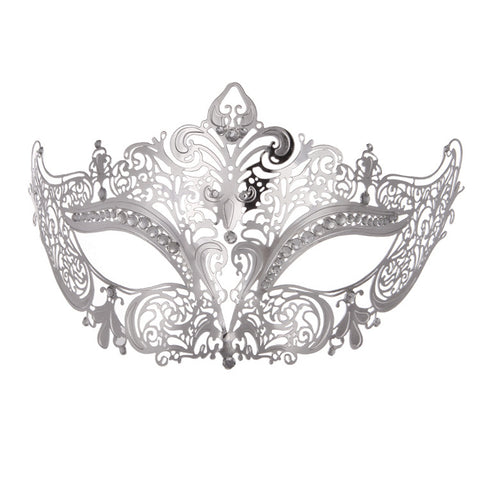 BDStyle Silver Diamante Metal Mask - Blindfolds And Masks