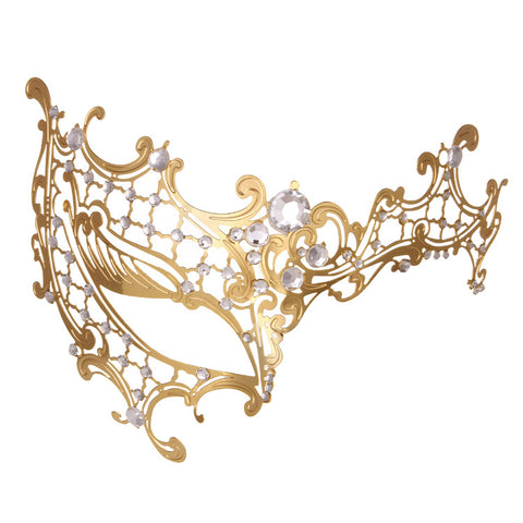 BDStyle BDSM Play Rhinestone Metal Half Face Mask - Blindfolds And Masks