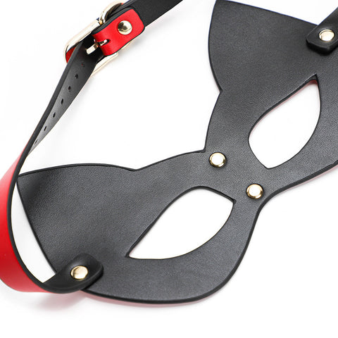 BDStyle Faux Leather Sexy Cat Mask - Blindfolds And Masks