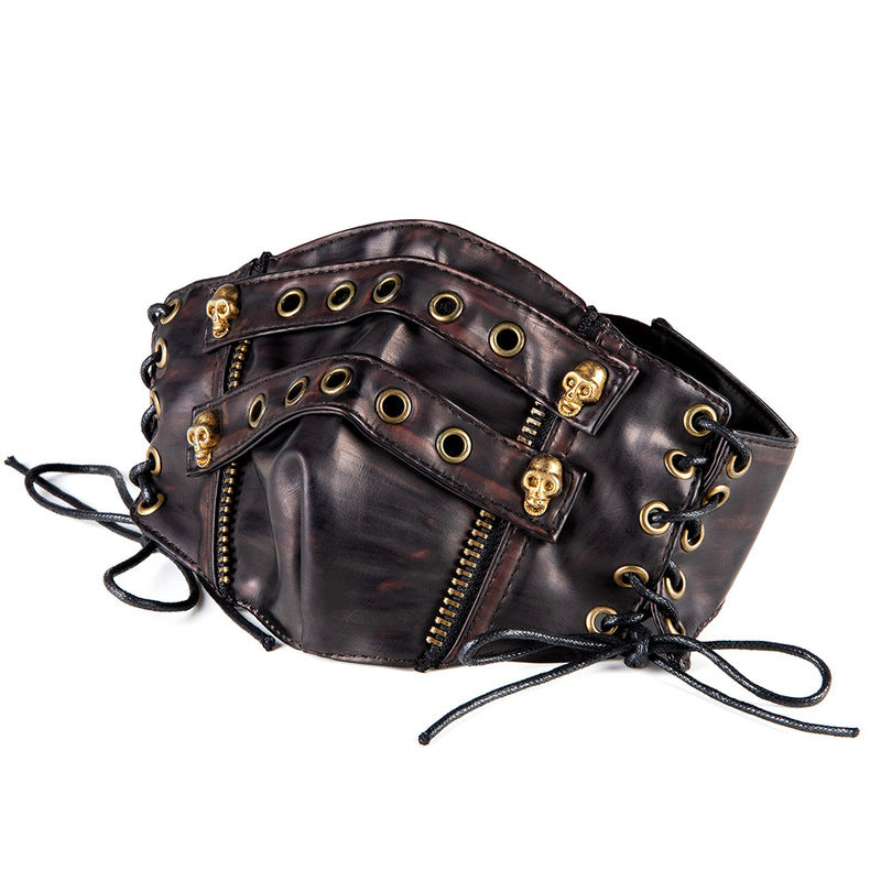 BDStyle Steampunk Strappy Skull Splice Mask Default Title Masks And Blindfolds