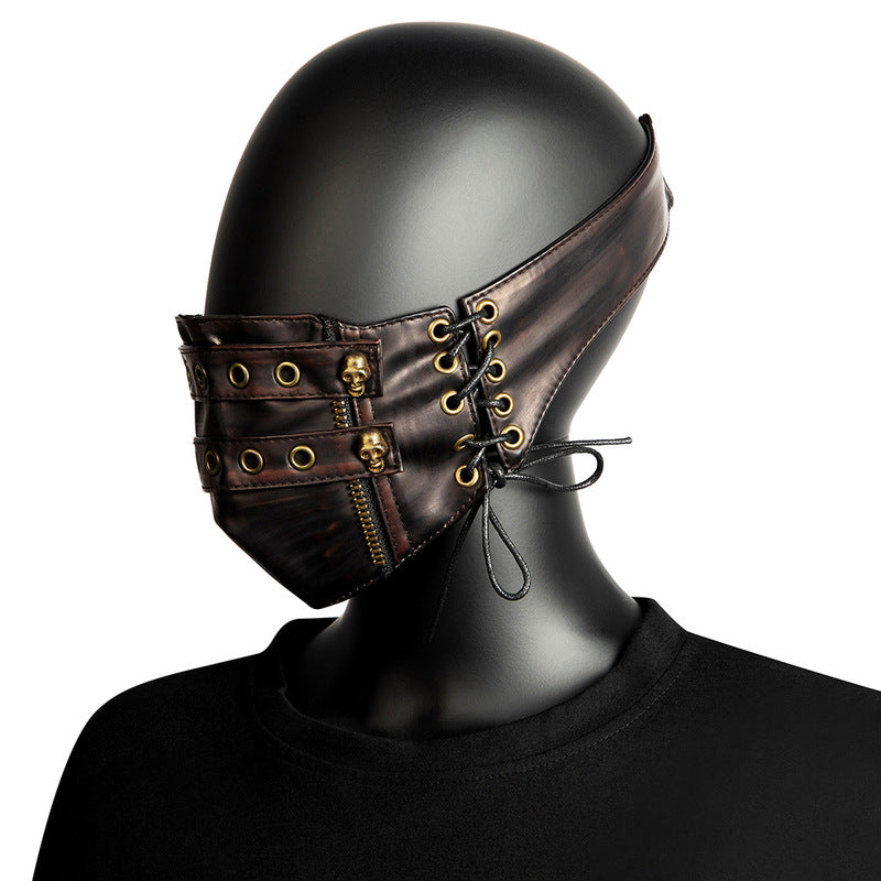 BDStyle Steampunk Strappy Skull Splice Mask Masks And Blindfolds